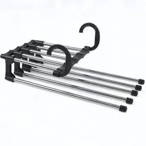 ( )옷걸이 공간활용 바지 걸이 접이식 슬라이딩 옷장 수납 정리 5단 행거