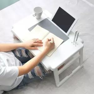 다기능 접이식 베드 테이블 펜홀더 캠핑 사무용 멀티 트레이 노트북 거치대 다용도 책상