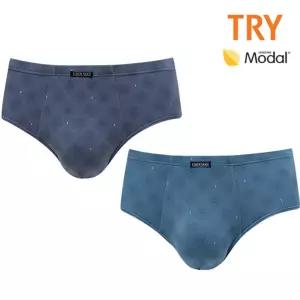 TRY 남성 삼각팬티 맥시 모달 위버 브리프 2매 속옷남자 3매입 JHMPWZ02 엑손알앤디 면팬티