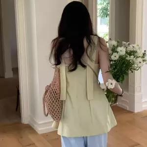 여자 뷔스티에 상의 블라우스 시크한 셔츠 민소매 원픽1