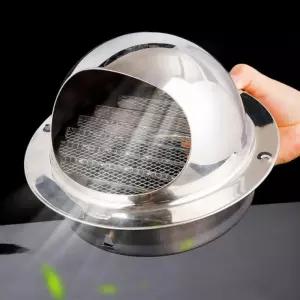 스텐 후드 캡 환기구 통풍구 180mm벽부형환풍기 방풍형 욕실 벤트 이동식 눈물방지 외부 화장실