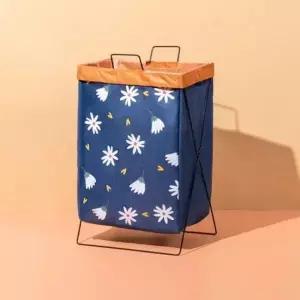 다용도 접이식 벽걸이 이동식 빨래 바구니 스탠드 대용량 세탁 보관함 패브릭 수납 바스켓