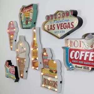 전구 LED 간판 8종 인테리어 소품장식 장식품 콘솔품 선반품 벽걸이 라이트 카페품