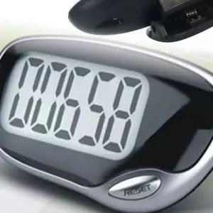 세이프 대형 디지털 LED화면 만보계 만보기 검정 걷기 헬스