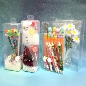 투명 케이스 선물포장 용기 50개 (4종 택1)상자 답례품 사선무늬 단체 판촉물 PP PVC