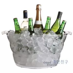 아크릴 타원 와인쿨러아이스버켓 용품 소품