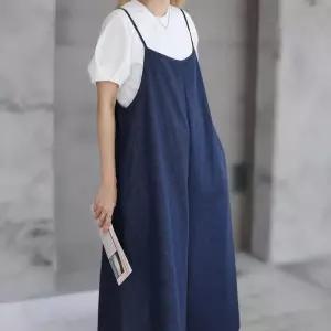 [다잇템]여성 큰사이즈 스트랩 임신복 점프수트 (38162495A)