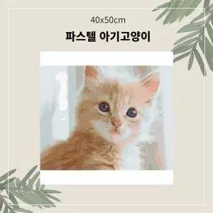 (OH) 명화유화그리기 A-056 아기고양이 중형 40x50 취미생활 킬링타임 DIY그리기 집콕 그리기