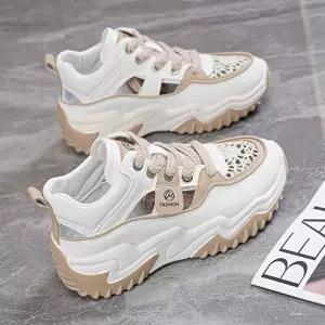 트렌디 포인트 보멘 키높이 통굽 스니커즈보멘통운동화 레이스실루엣화 높이화 데일리화 캐주얼화 편안한화