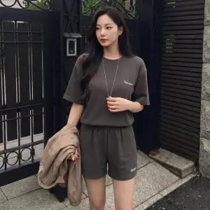 LnD 여성 트레이닝복 세트 반팔 반바지 여름 운동복 홈웨어