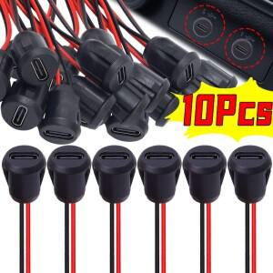 USB Type-C 2 핀 플매트 카펫 러그 방수 여성 충전기 고속 포트 범용 자동 배터리 케이블 연결 액세서리