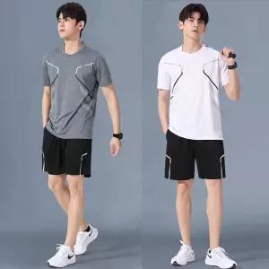 남성 반팔 반바지 스포츠 여름 트레이닝 세트헬스복 남자운동 운동