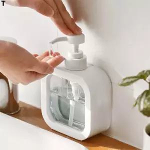 큐브 샴푸 리필통 500ml 3개디스펜서 스펜서 욕실 화장실 투명 케이스 소분 리필