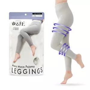 일본 직수입 모코 수면 파자마 레깅스(그레이)파지 극세사 하이웨스트 겨울 압박 홈웨어 바지