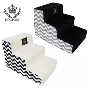 도그포즈 북유럽밸런스 지그재그 3단 스텝펫스텝 하우스계단 애견 강아지 애완 디딤대