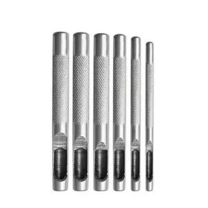 수제 가죽 홀펀치 세트 원형 타공 공예 DIY 벨트 구멍 수동 송곳 핸드 도구 시계줄 작업 용펀치 펀칭 용구