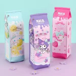 산리오 밀크팩 필통 (랜덤발송)캐릭터 모형 학생 초등 디자인 귀여운 문구용 팬시용