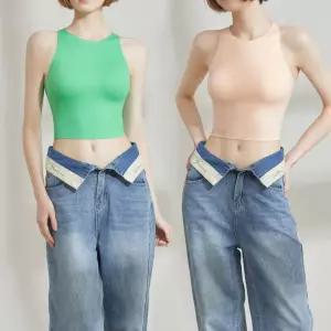 트루리즈 백라인 크롭브라탑 나시 크롭 일체형렛 탈부착패드 햄라인 노라인 런닝 미니마이저 요가 캡내장나