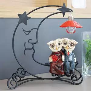 달위에 연인 부엉이장식용품 동물 인테리어소품인형 용소품 거실 거실품 생활