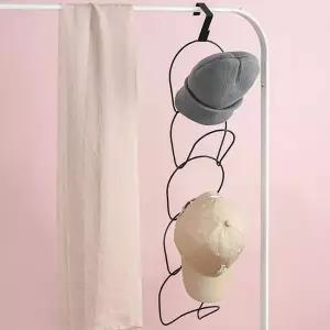 5단 HOY809T9 도어훅 벽걸이 모자걸이 행거 블랙