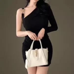 [신상오픈런]여성 파티 드레스 언발란스 셔링 미니 원피스 (41360479)