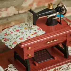 앤틱 재봉틀 오르골엔 장식용 인테리어 모형 선반 테이블 집들이선물 선물용 예쁜