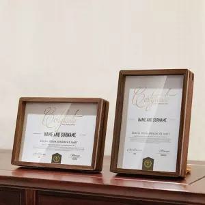 고급 원목 나무액자 포토프레임 A5 A4인테리어 사진 그림 탁상 소품 테이블 A4 미니 우드 거치대 상장 전시