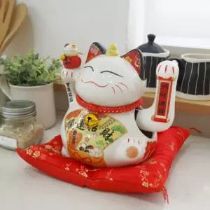 손흔드는 복 고양이 마네키네코 (중)집들이선물 고급장식품 예쁜 인테리어 일본 선반 테이블 용품