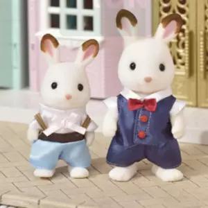 실바니안 패밀리 의상 네이비 라이트 블루수트 인형 피규어 장난감어 미니어처 캐릭터어 안집 규어 토끼 여