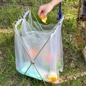 ( )거치대 봉투거치대 접이식 분리수거 쓰레기 깔끔한 주방용 봉투수납 봉투