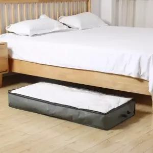 ( )침대 밑 옷장 수납함 이불 보관함 투명창 100cm 대용량 정리함