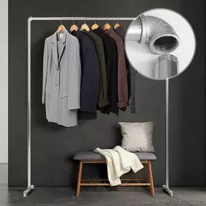 파이프행거 스탠드 매장용 옷가게 옷방 일자 이동식미니걸이 원룸 철제 걸이거치대 튼튼한 벽행거 걸이 튼