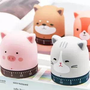 동물 친구들 주방 타이머요리 운동 홈트 다용도 아날로그 태엽 귀여운 디자인 수험생 스터디 공부 조리 제