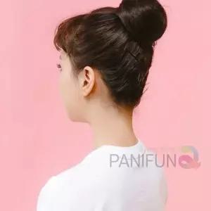 내츄럴브라운 당고머리 인모가발밴드 올림 업스타일 여자부분가 정수리가 여자가 부분가 똥가 올림가