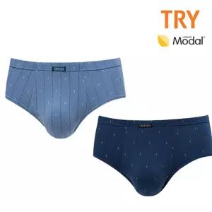 TRY 남성 삼각팬티 남자 모달 위버 브리프 2매 속옷 3매입 JHMPWZ02 엑손알앤디 면팬티