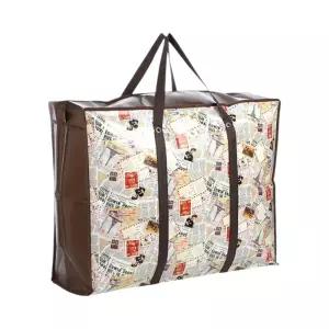 타포린 쇼핑백 (70x55cm 빈티지) DK89문구용품 사무 포장 기프트백 타백지퍼 타가방 리유저블백 타쇼핑백