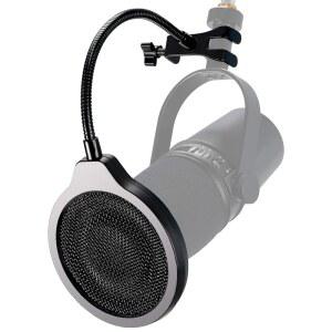 유셰어 필터 호환되는 구스넥 슈어 3겹 MV7 클립 4인치 마이크 유연한 쉴드와 윈드스크린 마스크 메탈 360