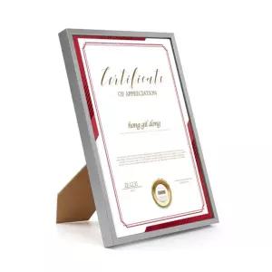 모던라인 탁상용 평면 상장액자(A4) (그레이) 용액자 인테리어 디자인 꾸미기 테이블