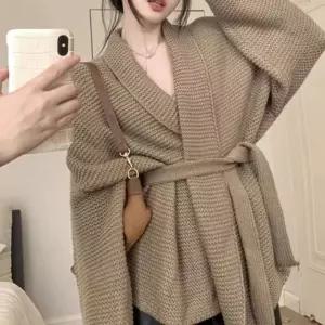 로브형 루즈핏 도톰 가디건 오버 카디건 형가디건 형카디건 여자 니트