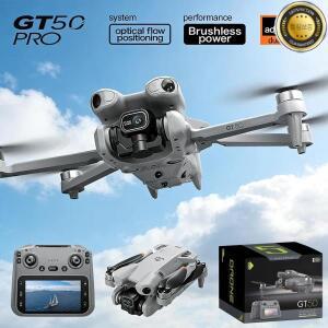 4K 듀얼 카메라 4.3인치 화면 2026 GT50Pro 미니 드론 브러시리스 WiFi 전문 항공 촬영 RC 쿼드콥터