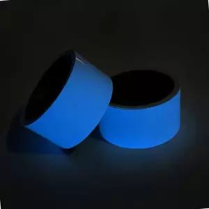 형광테이프 야광 파랑 대형 5cm x 5m스티커 축광 안전 표시 반사 경고 야간작업