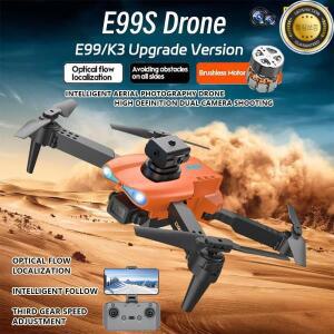 E99 K3 Pro 업그레이드 된 드론 HD 8k 더블 카메라 하이 홀드 모드 접이식 RC WIFI FPV 항공 사진 Quadcopt