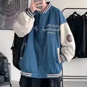 남성 영문 레터링 포인트 적당한 두께 야구 점퍼라이더자켓 남자가죽 잠바 가을 항공 얇은 봄가을 차이나카
