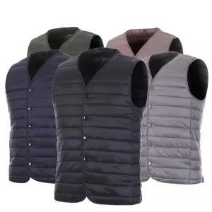 남성 웰론 경량패딩조끼 이너용 베스트 브이넥 초조끼 용베스트 겨울작업복 깔깔이