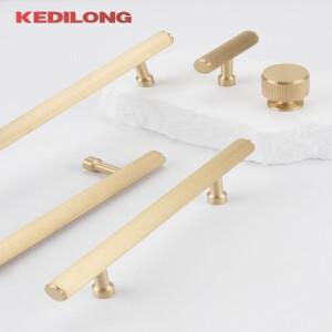 KEDLO 유럽 스타일 단단한 황동 줄무늬 긴 손잡이 가구 하드웨어 캐비닛 서랍 도어 구리 당겨