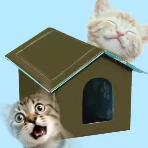 느낌상점 길냥이급식소 고영희 애견 실외 밥집 카페강아지방석 하우스 예쁜 고양이침대 쿠션 펫하우스 강아