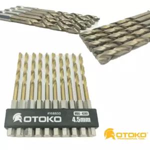 드릴기리 철 PVC 티타늄 코팅 HSS 4241 임팩비트 4.5mm 10pcs+1 팩드릴 철판 기리