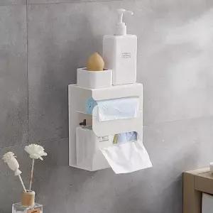 다용도 2단 티슈 케이스 음식물 쓰레기통 싱크대 정리함 티슈디 스펜서 물티슈디 보관함