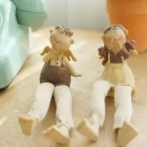 앉은 컨츄리 2종거실소품 북유럽 인테리어 미니어처 디자인 인형 빈티지감성 귀여운선물 프로방스스타일 장