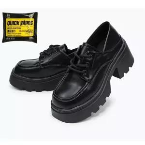 여자 키높이 레이스업 워커 세정 티슈 세트높이 구두 통굽 높이